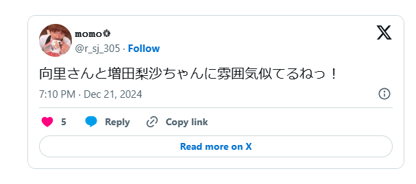 増田梨沙 似てる